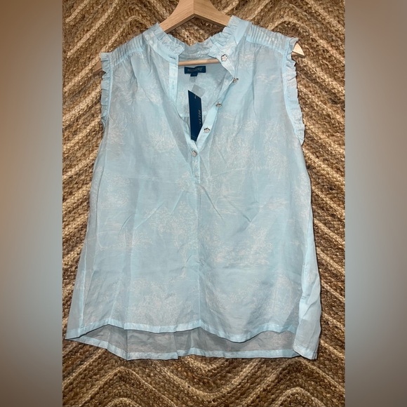 Biltmore Women's Sleeveless Ruffle Tank 
Top,Light Blue,Size M,Brand New, NWT - Picture 1 of 9